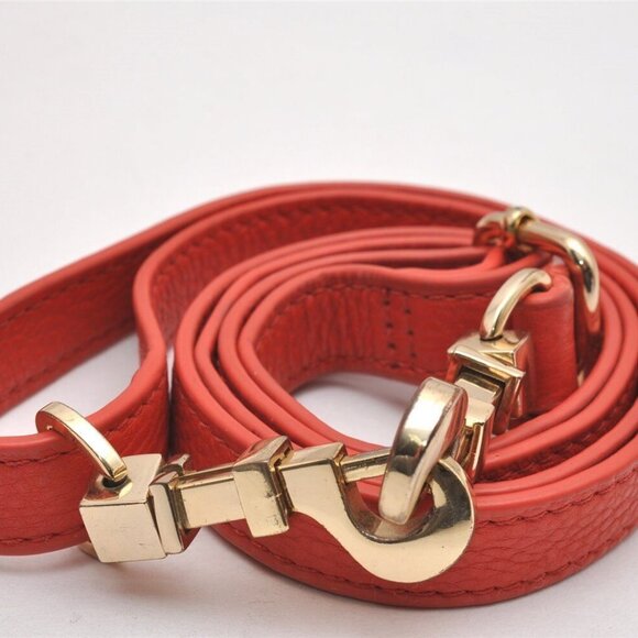 TORY BURCH Amanda Leather 2Way Shoulder Hand Bag Purse Orange - Picture 12 of 15